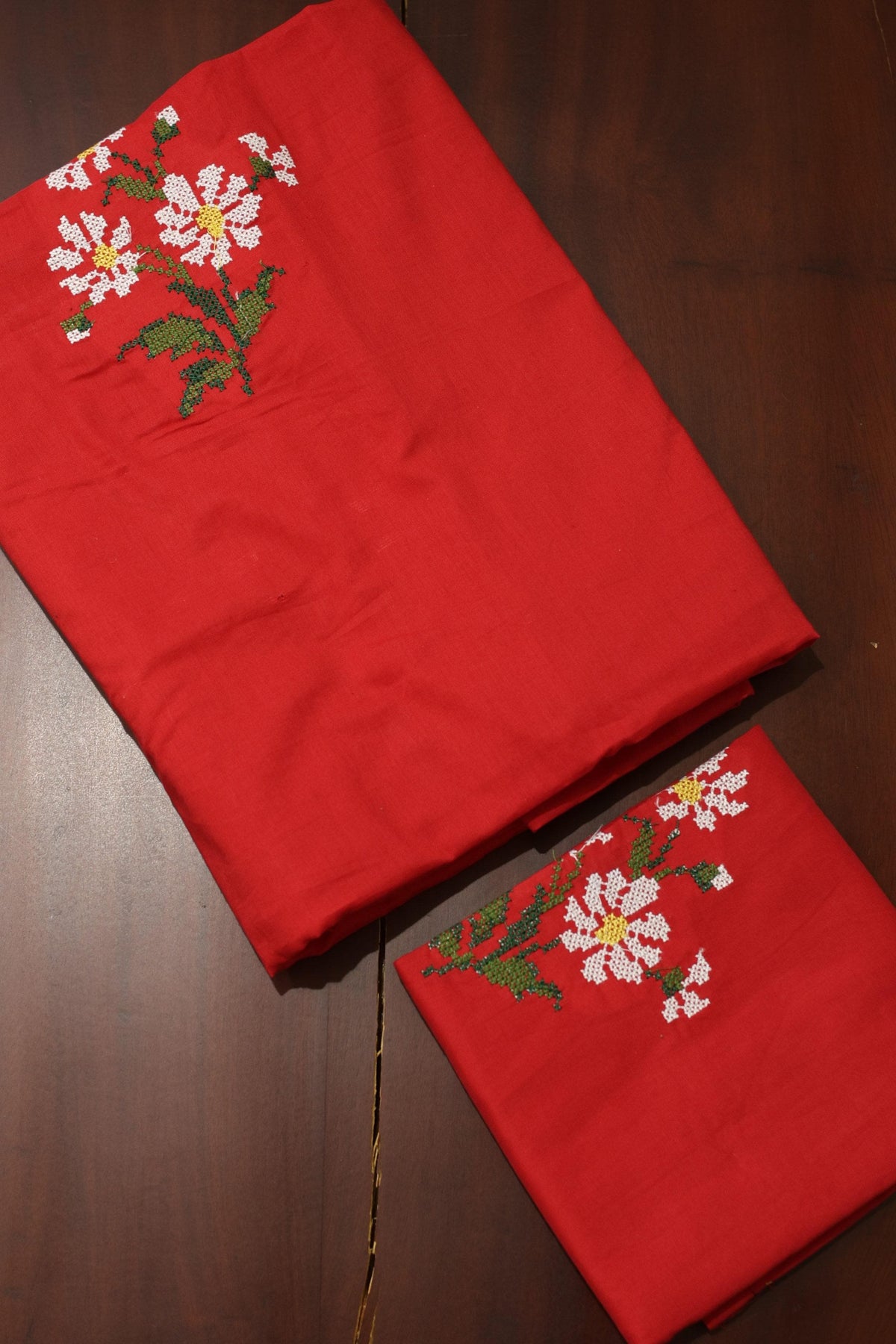 Bedsheets - Single Cross stitch embroidery bedsheets