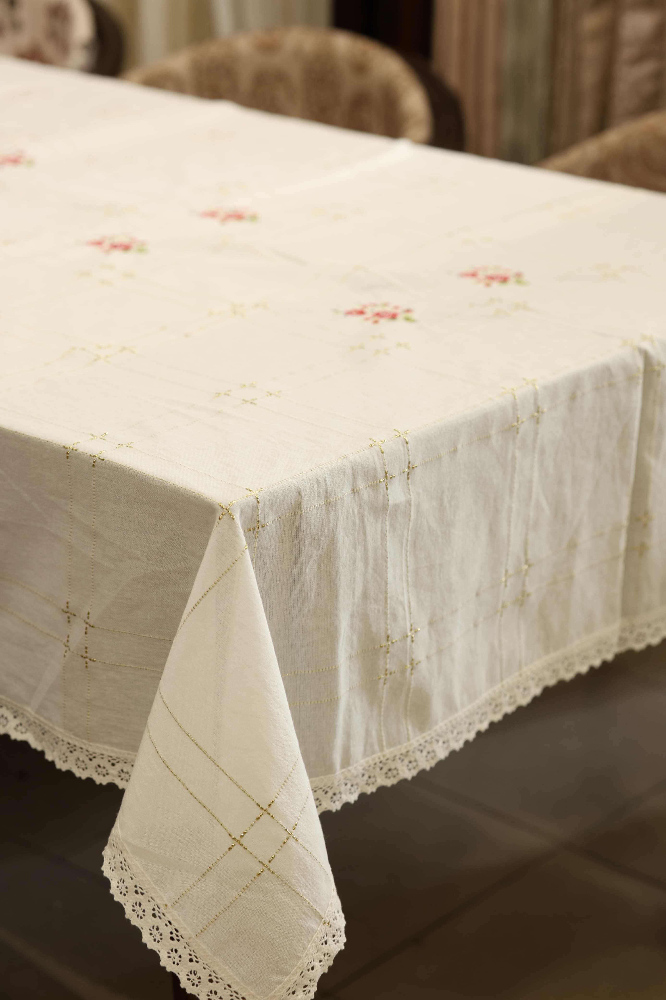 Table Cloth Cross Stitch embroidery - Onam
