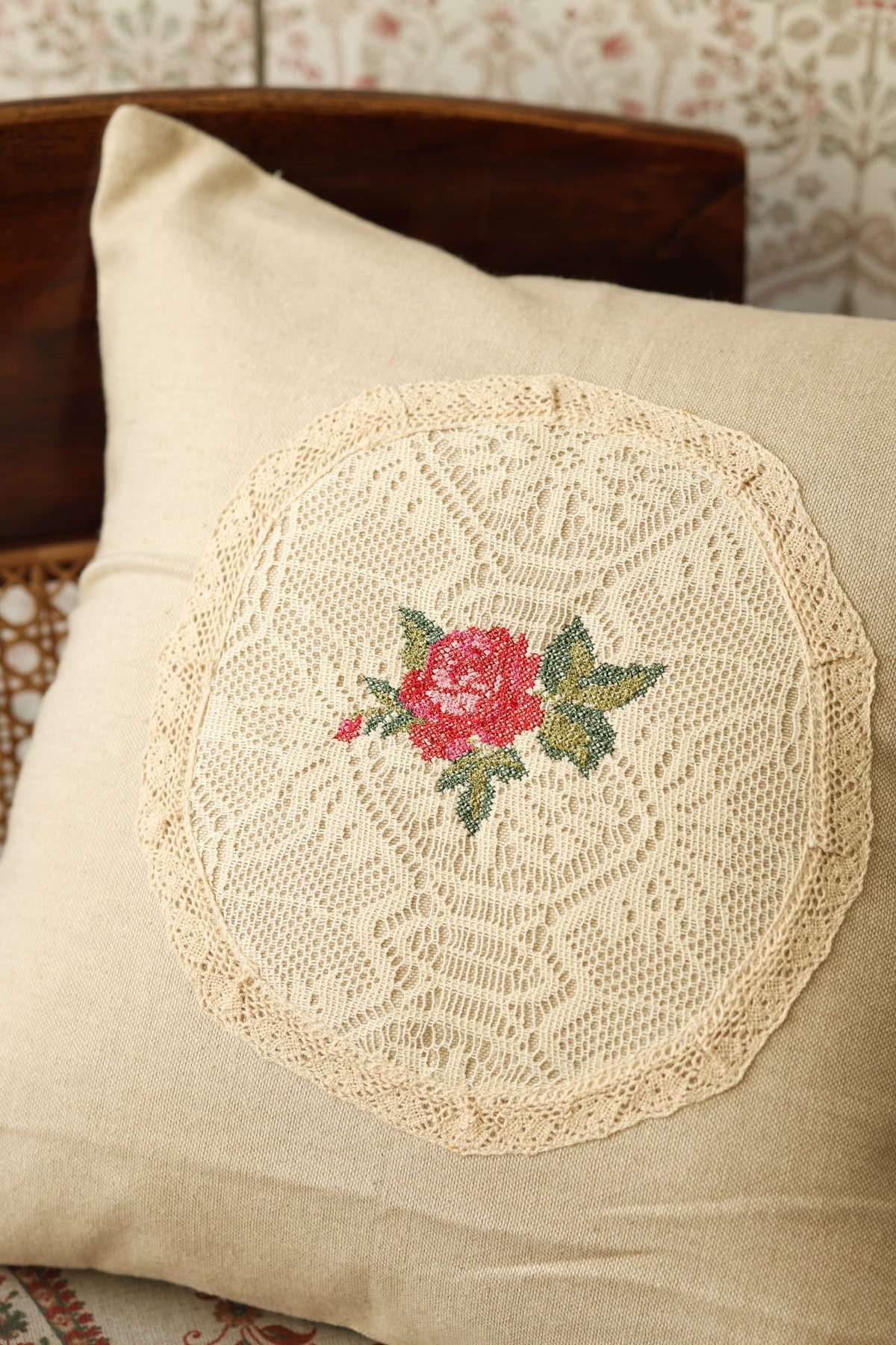 Cushion covers - 16*16 inches cross stitch embroidery