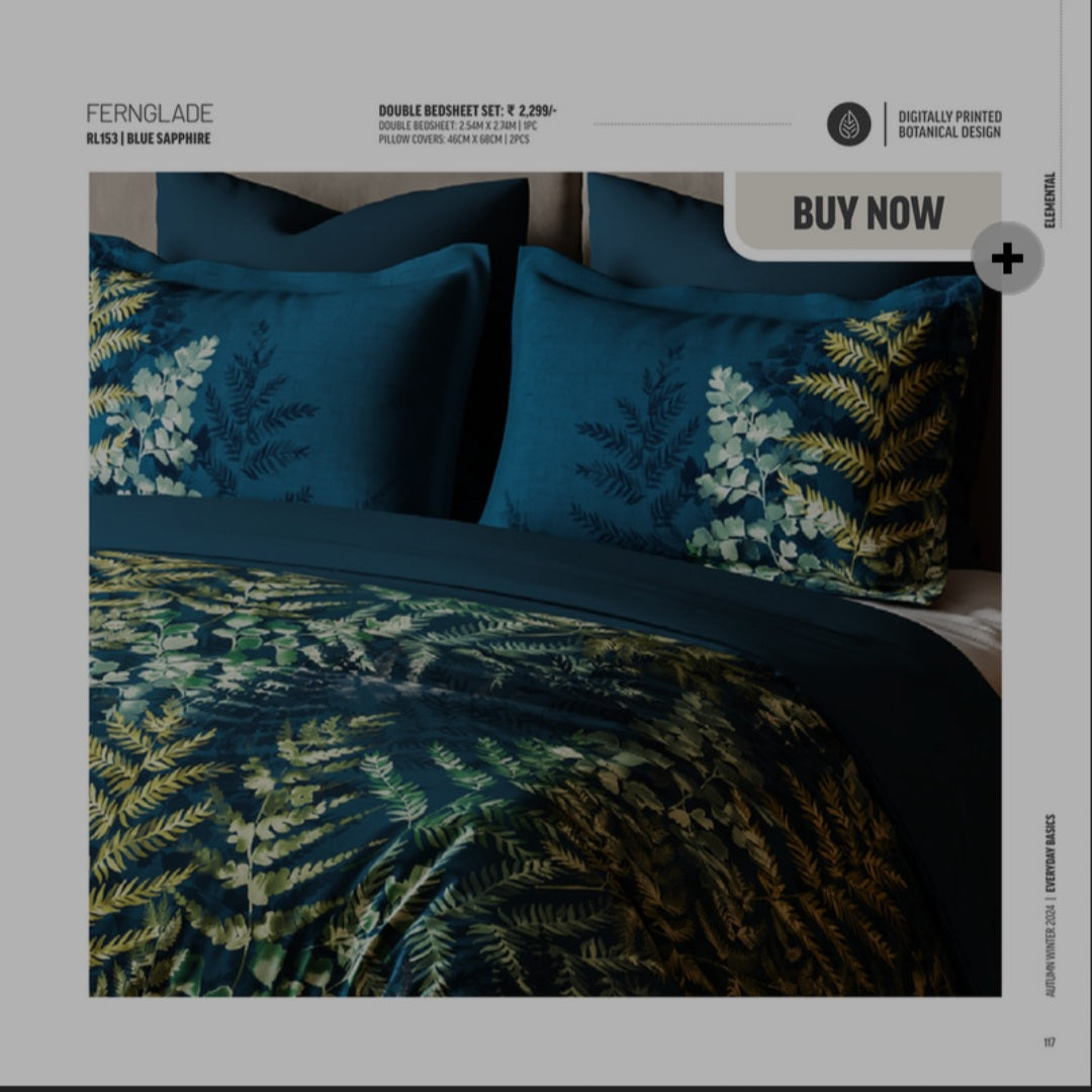 Bedsheets - Queen premium soft cotton bedsheet Digital print DD clearance sale(elem)