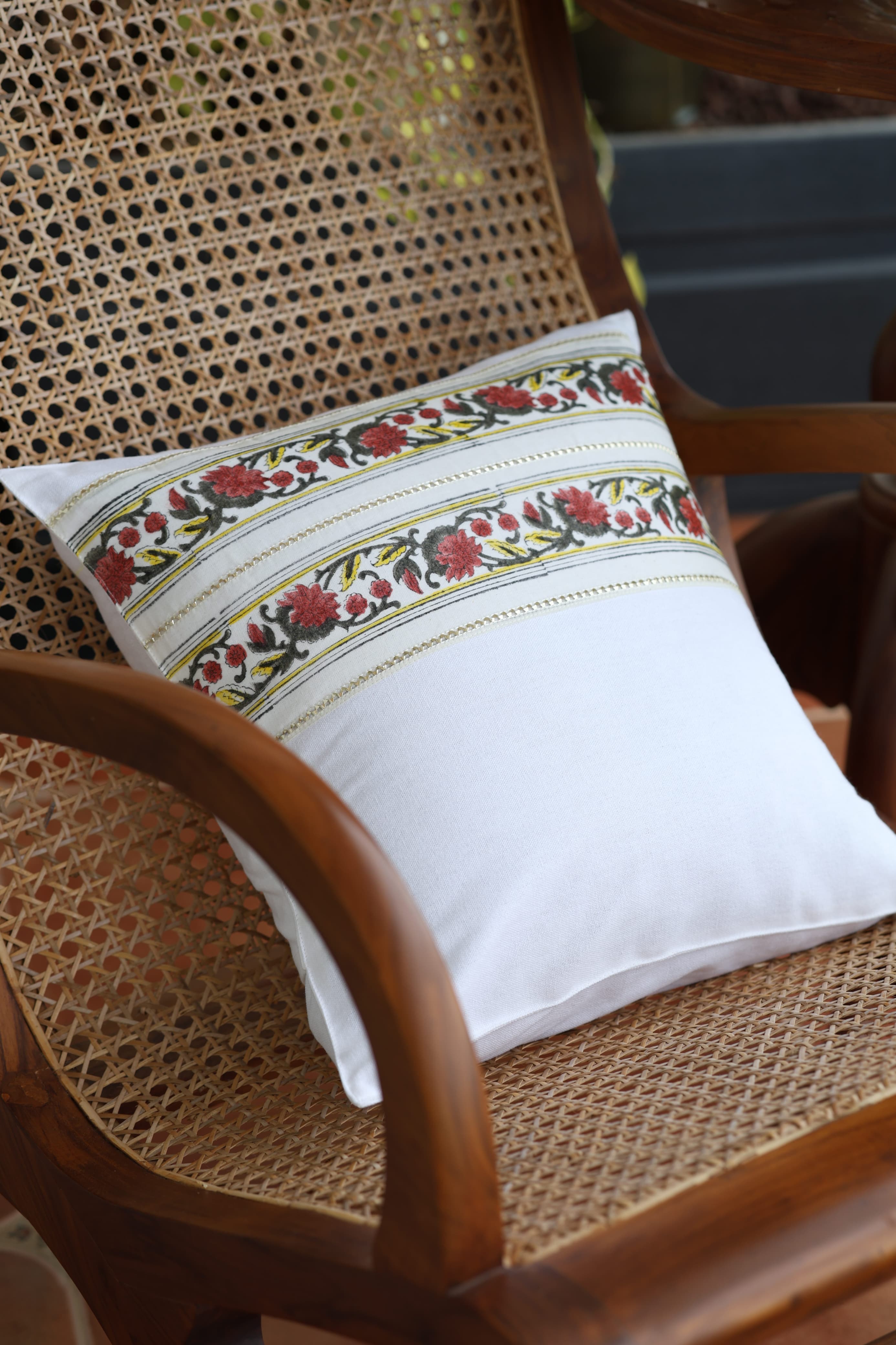 Onam Handblock Cushion Covers - 16*16 inches