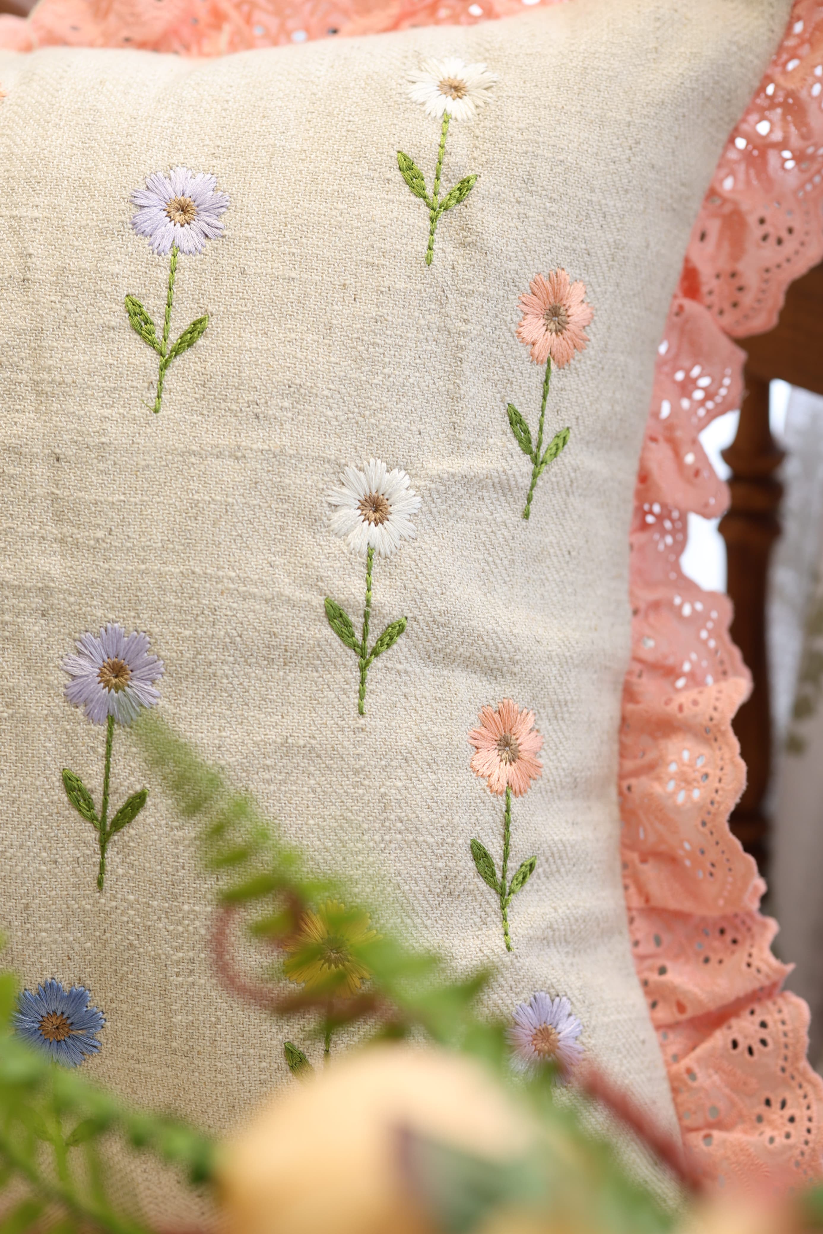 Cushion covers - Embroidery Petals