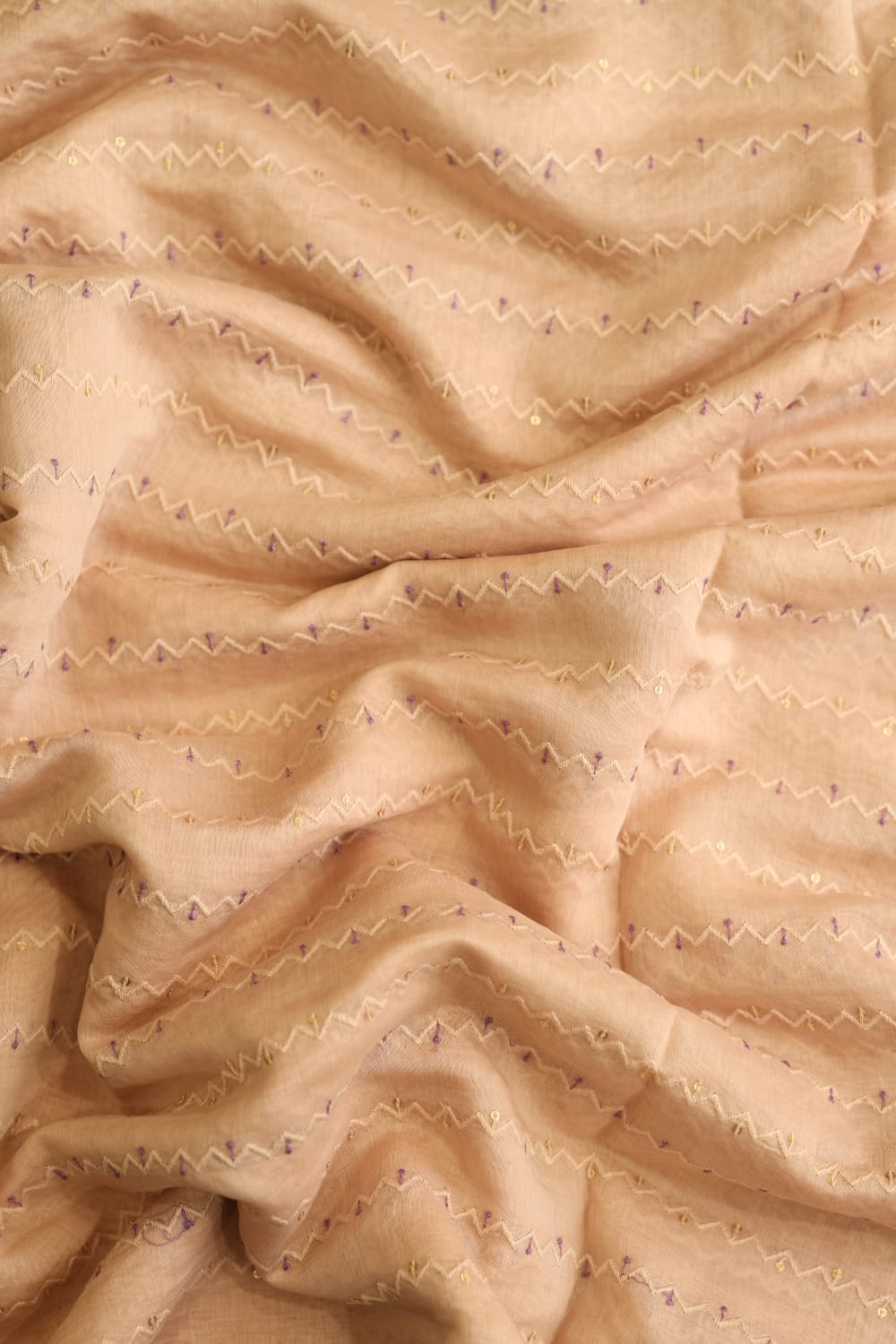 Fabrics - Chanderi embroidery kurti fabric