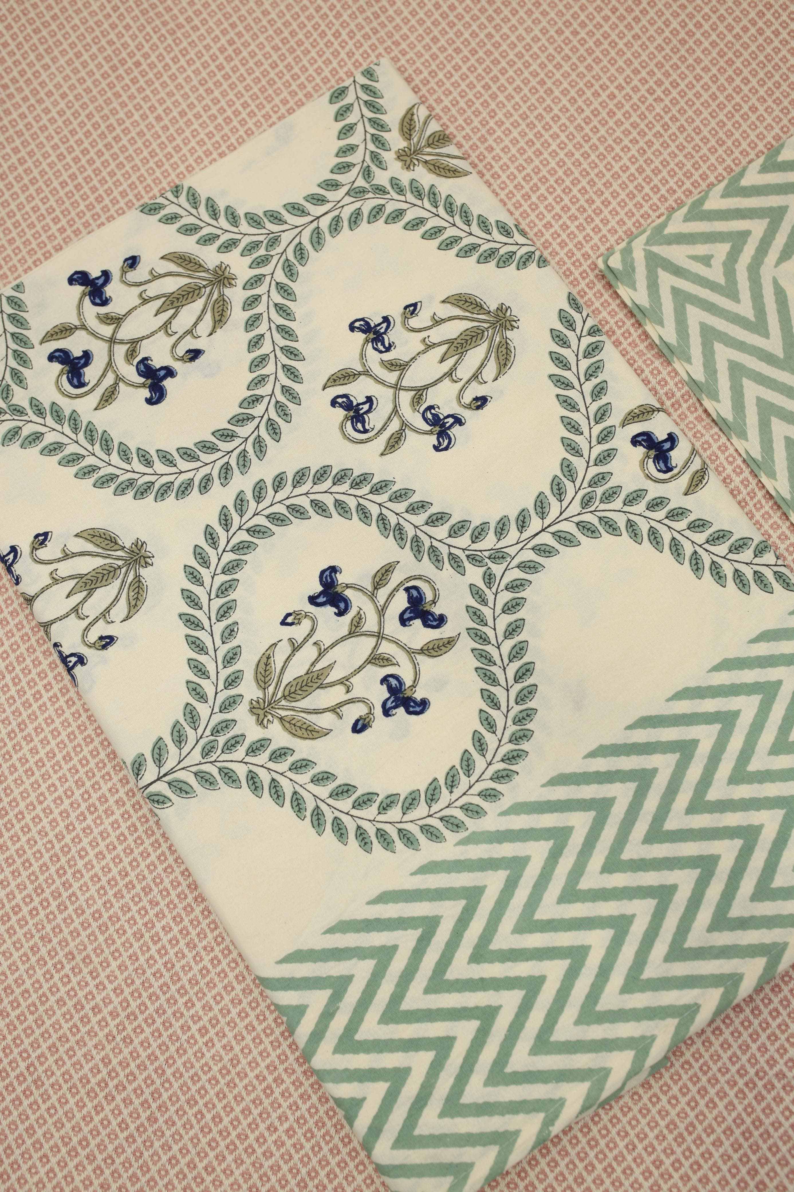 Bedsheets - Handblock print queen bedsheets Diwali sale