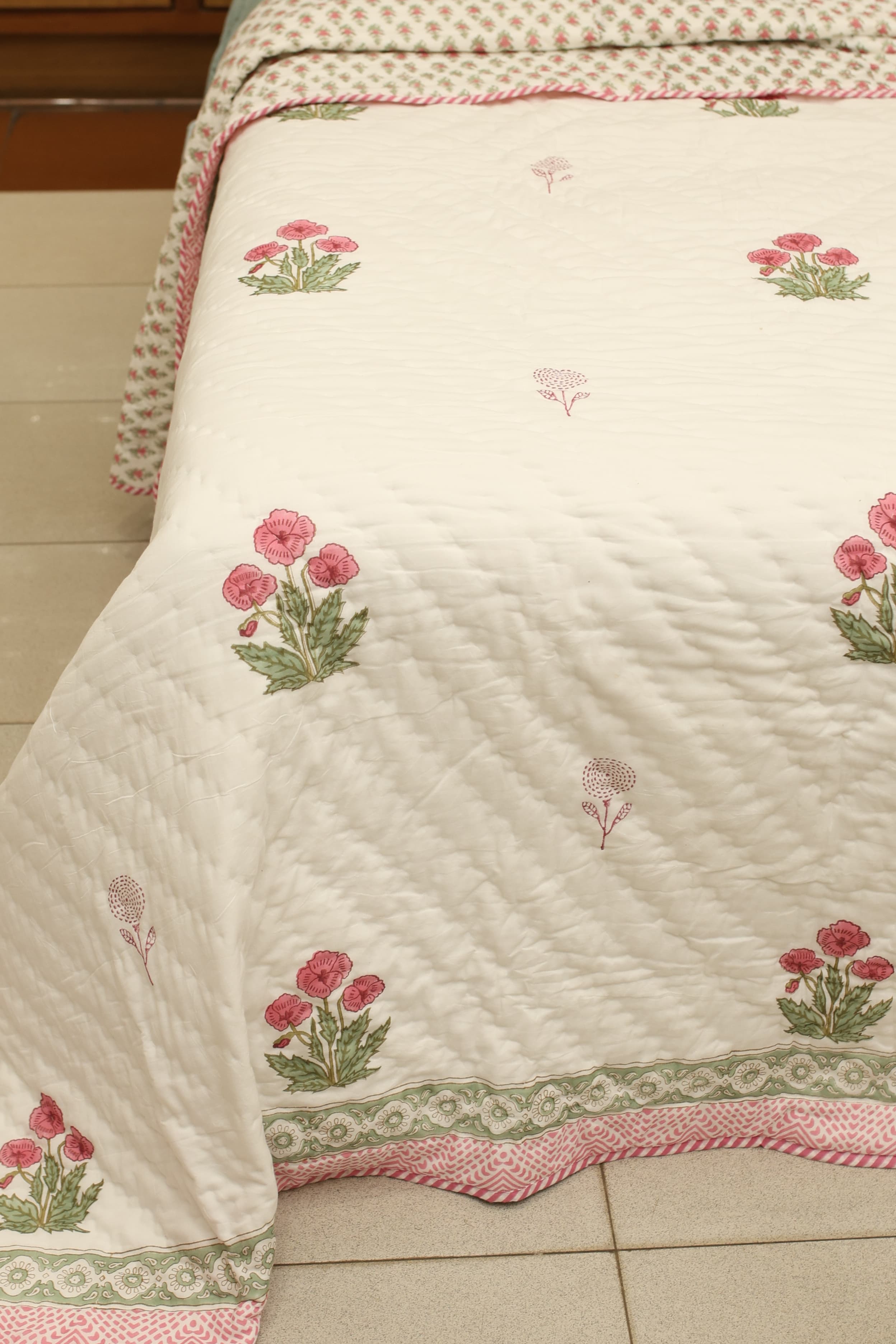 Premium Cotton handblock Print Double Quilt