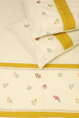 Bedsheets - King premium Machine Embroidery Bedsheet multi