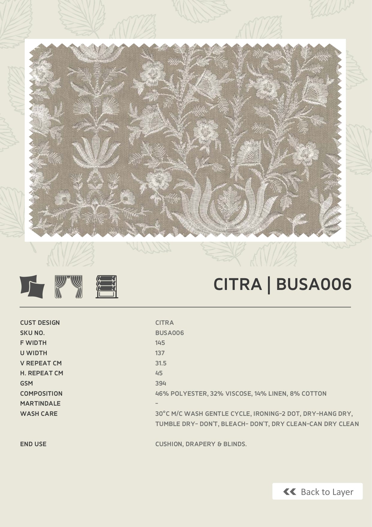 Fabric only-Premium embroidered curtains fabric only(Blinds, Curtains, Cushion covers)