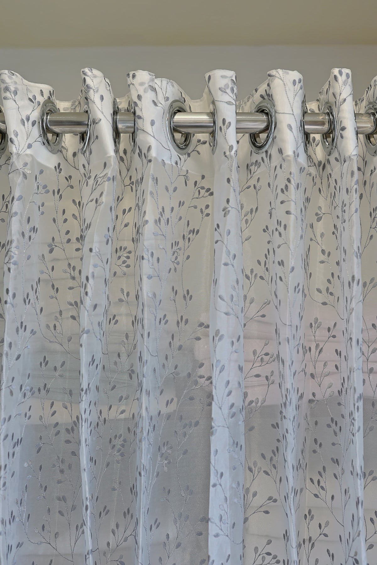 Curtains-Premium embroidered sheer curtains