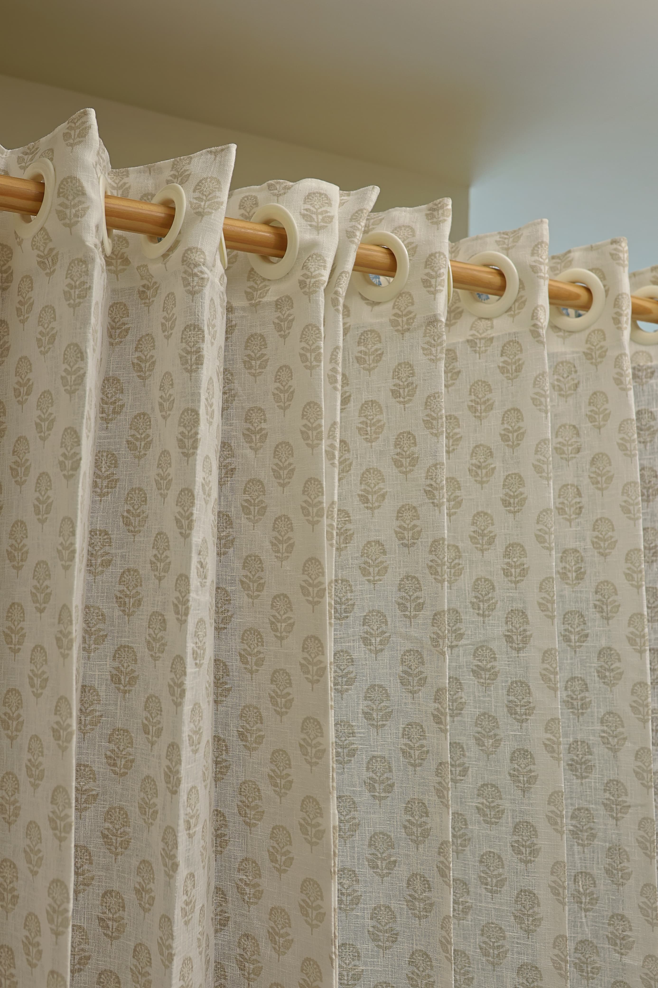 Curtain-Self printed semi transparent