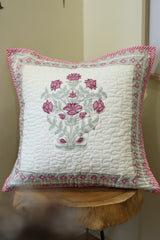 Cushion covers - quilted Handblock print