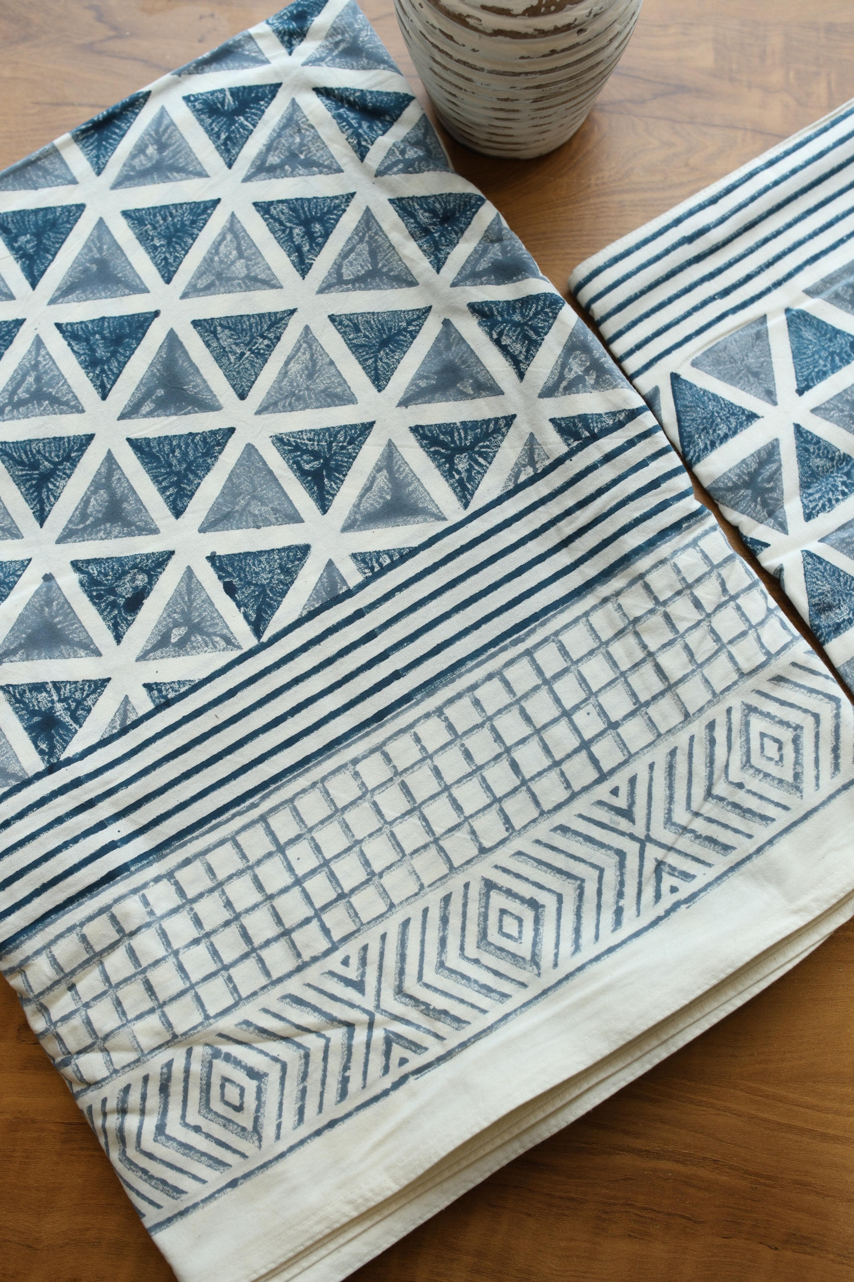 Bedsheets - Super king Mugal premium handblock cotton bedsheets