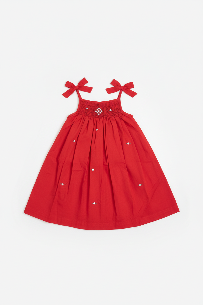 Kids smocked dress 18-24 months Xmas