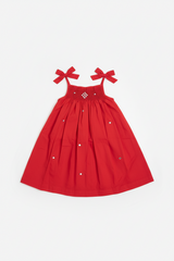 Kids smocked dress 18-24 months Xmas