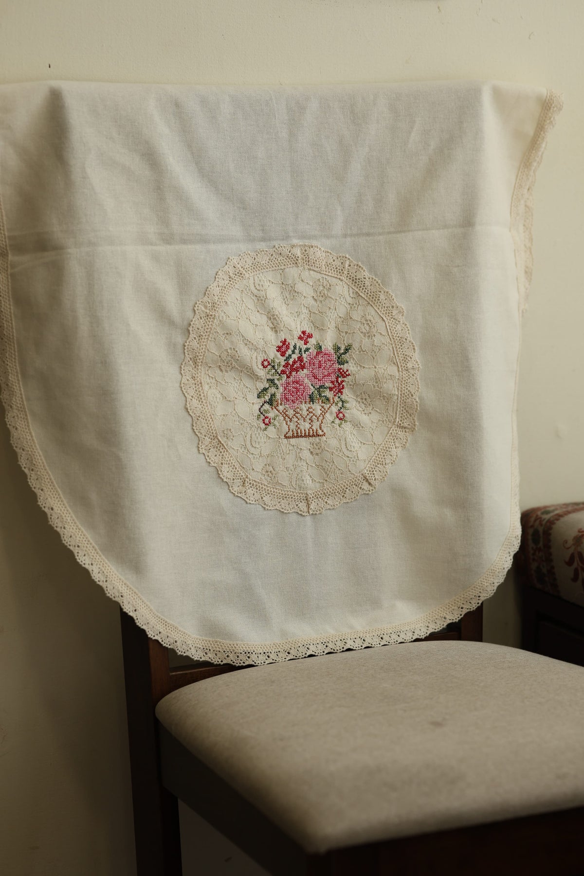 Chair back / sofa back - cross stitch embroidery single pieces