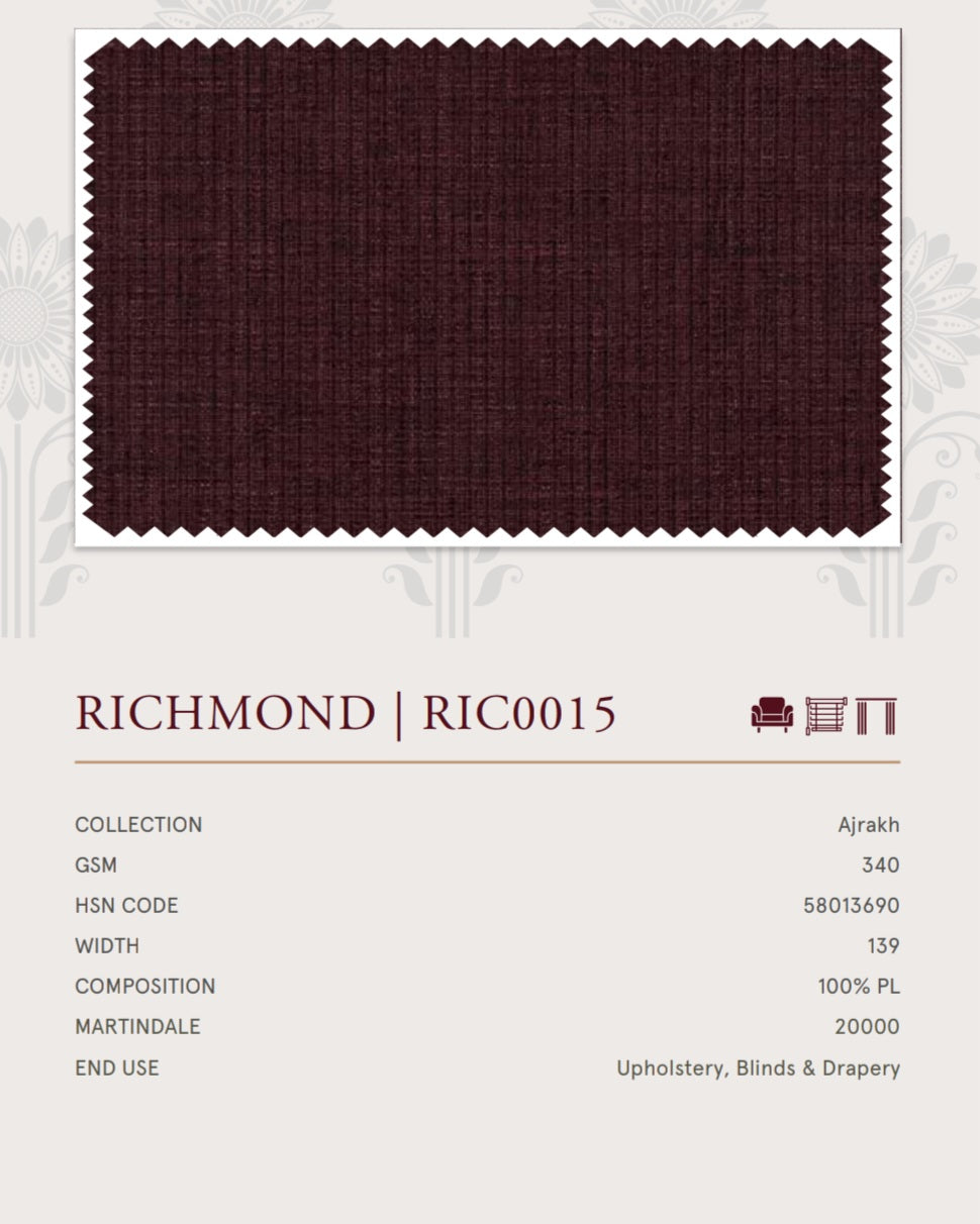 Upholstery fabrics -Ajrakh(Richmond)