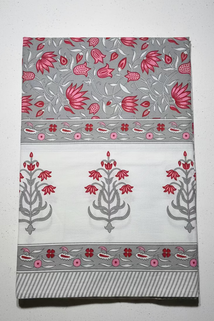Bedsheets - Handblock queen rajwada print bedsheets