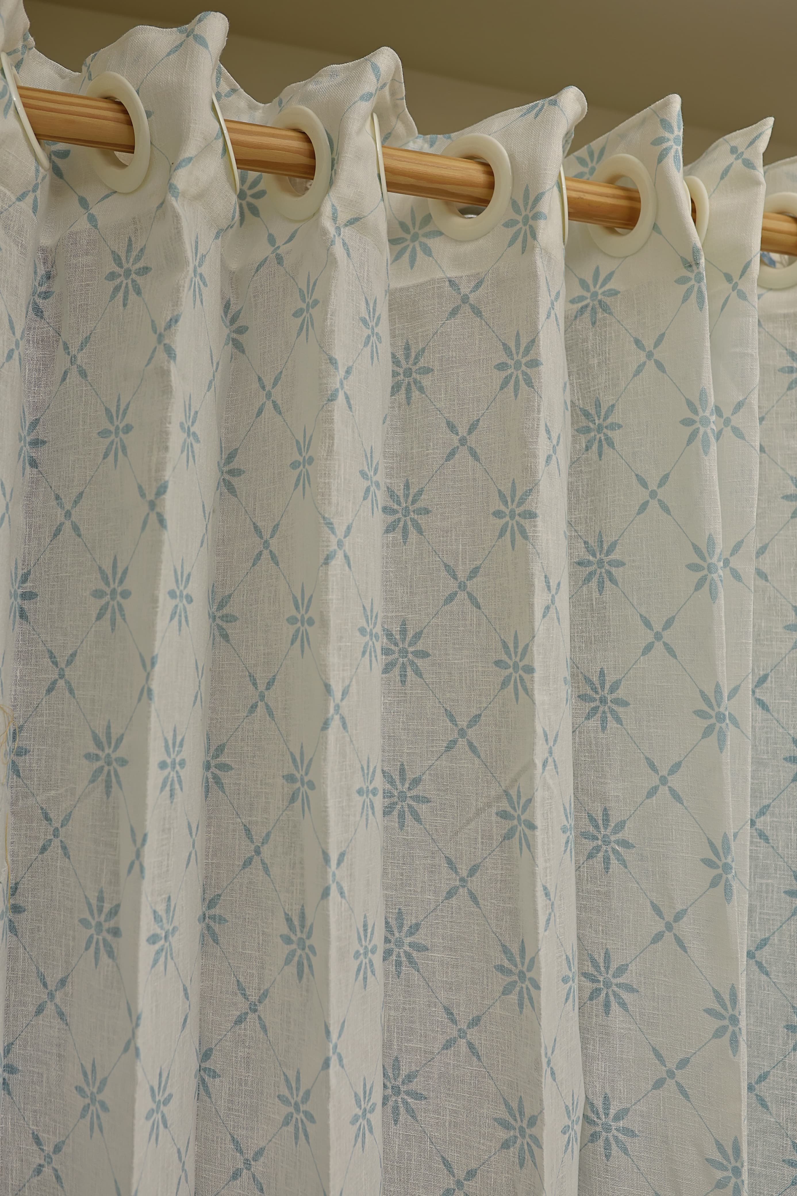 Curtain-Self printed semi transparent