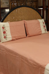 Bedsheets - King premium machine embroidery bedsheets lace bedsheets
