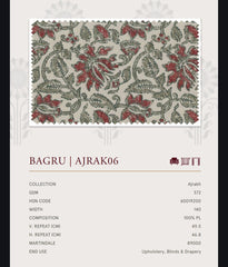 Upholstery fabrics -Ajrakh(Bagru)