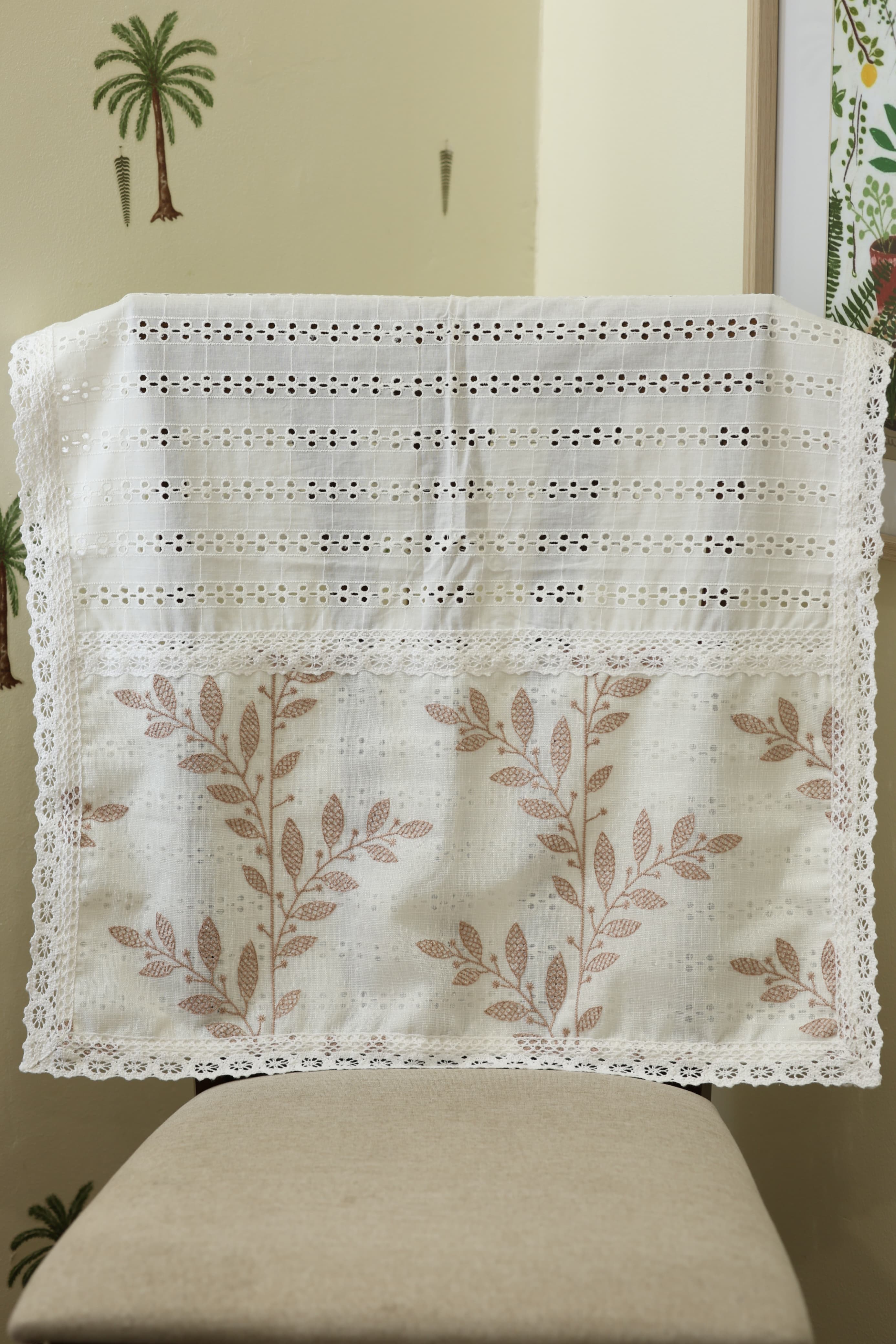 Premium embroidery designer Chair / sofa back - 3+1+1 set