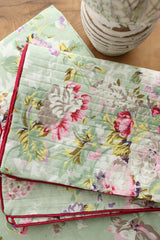 Bedsheets - King anokhi Quilted pillow cover bedsheets pastel exc
