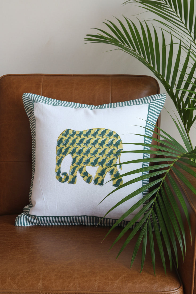 Handblock cushion cover- 16×16inch