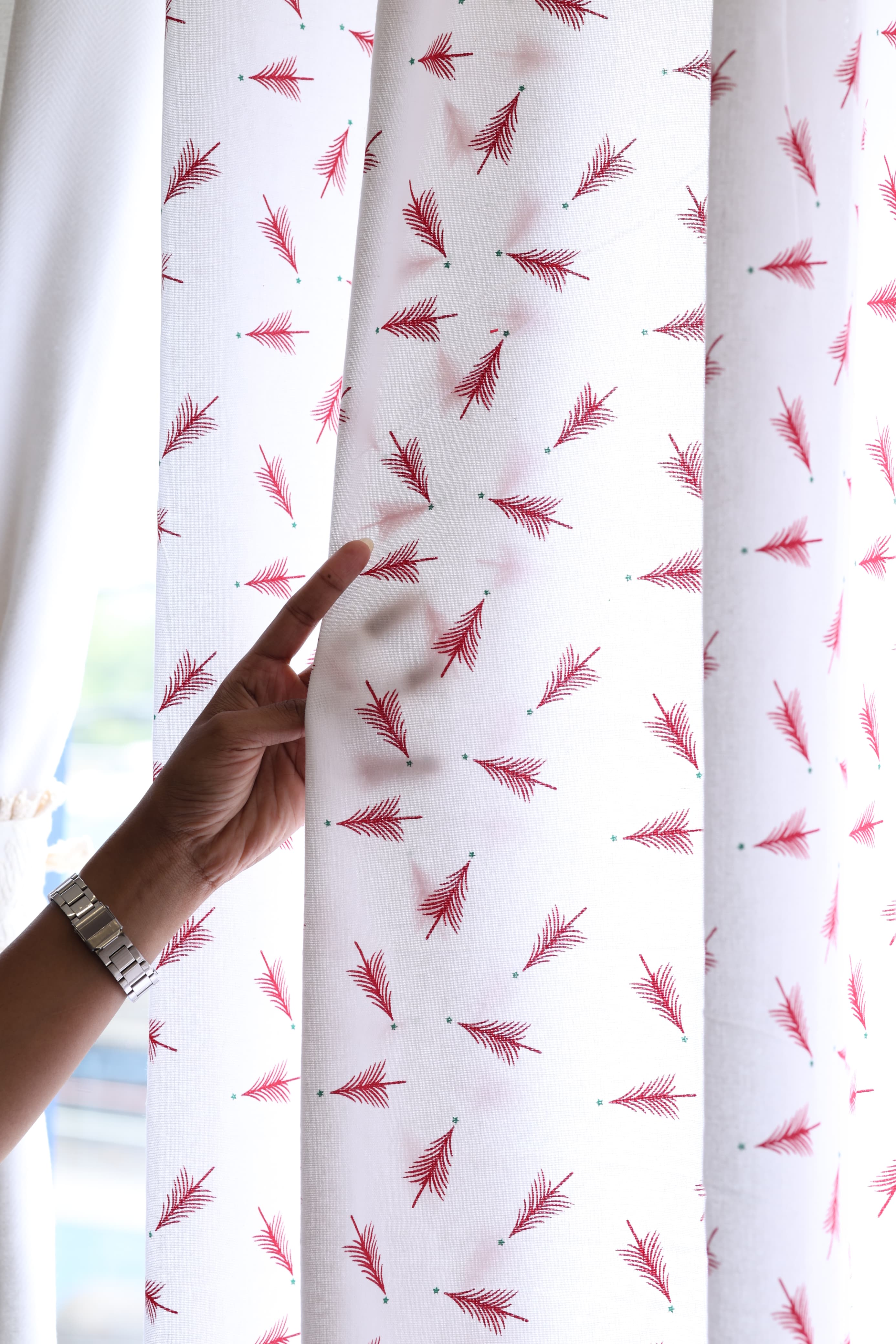 Opaque Cotton Curtain - 7 Ft   Xmas edition