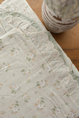 Bedsheets - Premium King soft cotton lace bedsheets majestic