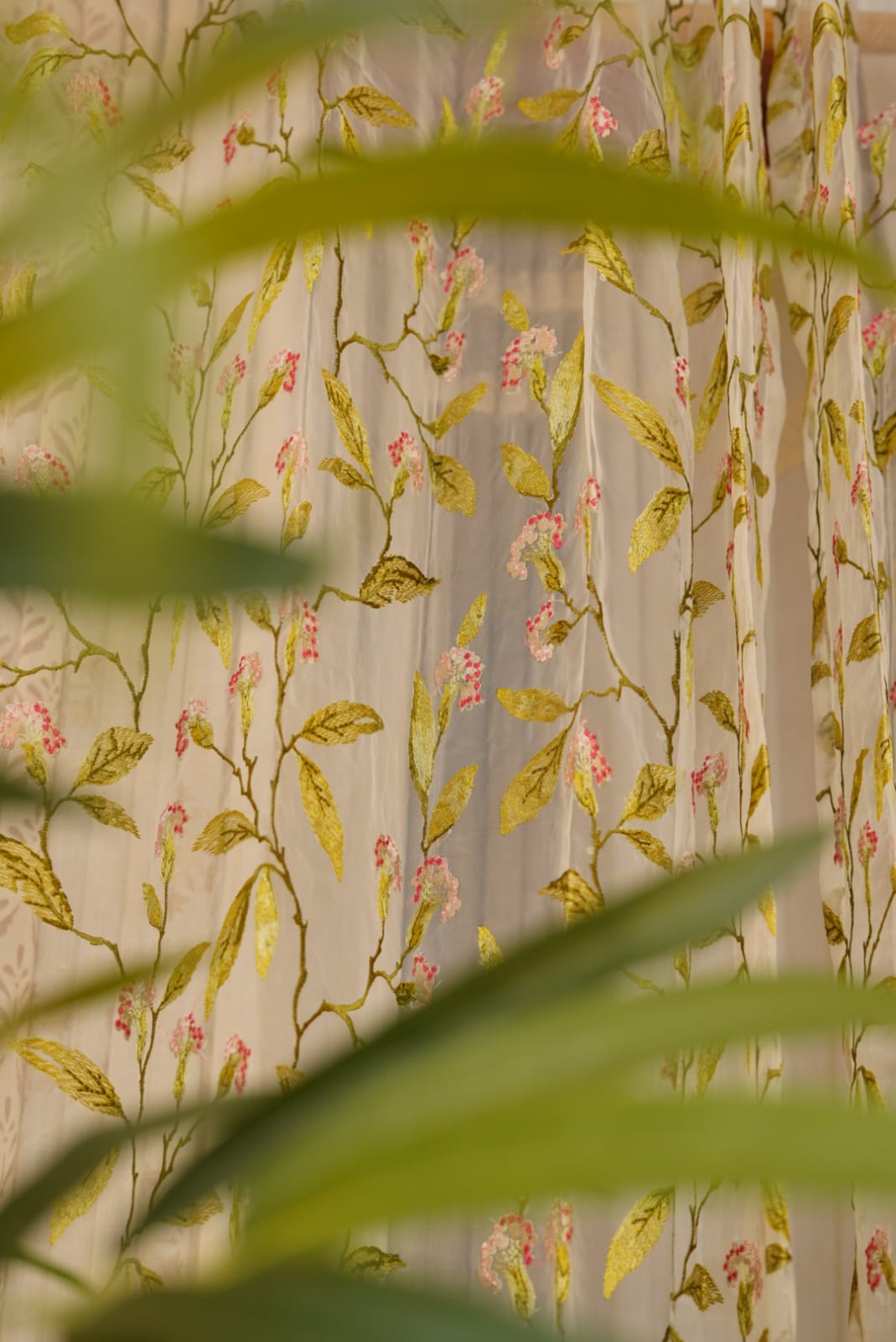 Curtains - Premium embroidery sheer curtain prebooking  (description )