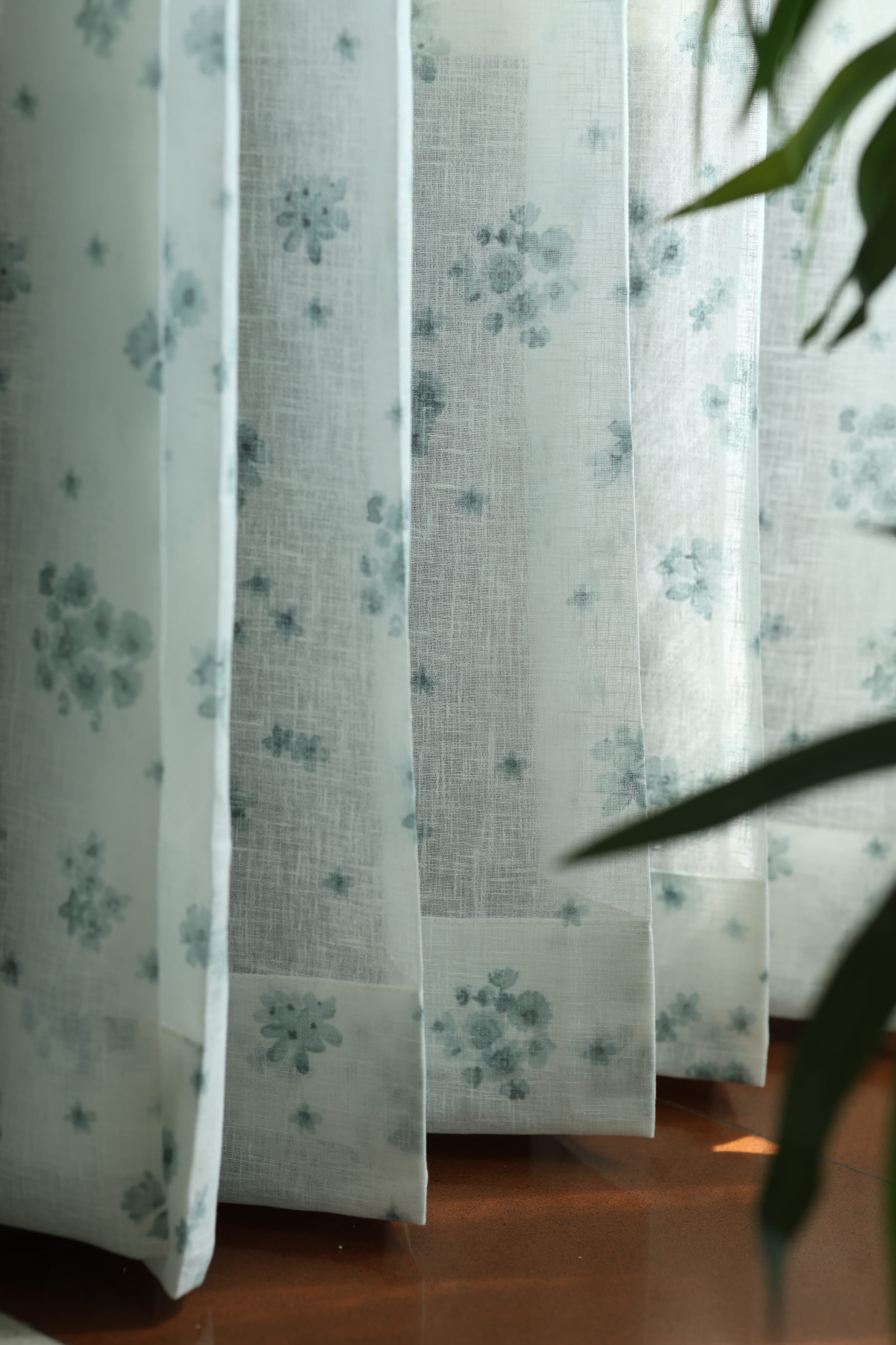 Amethyst Sheer Curtain – Semi Transparent floral print