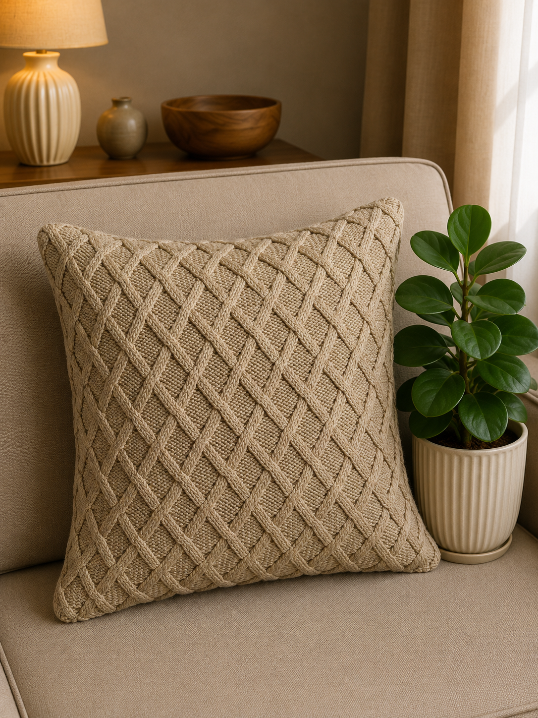 Pluchi - cushion cover (khaki)