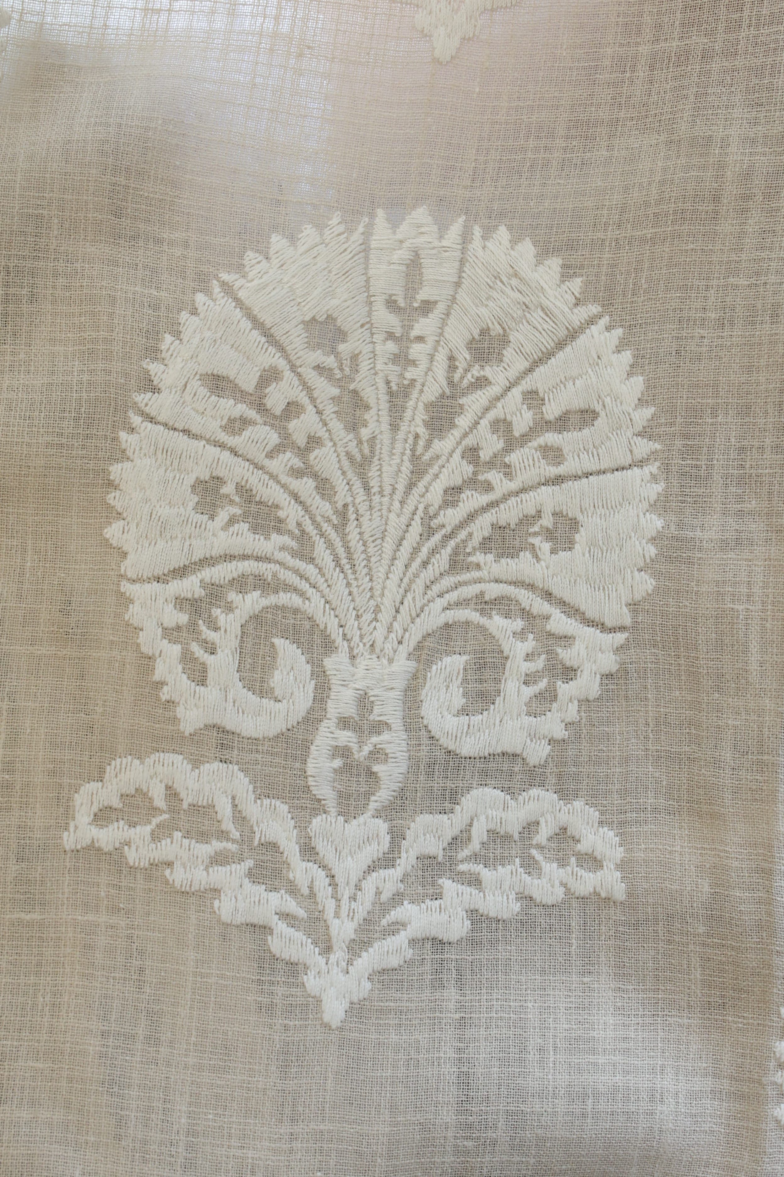 Curtains - Premium embroidery designer curtains semi Transparent/sheer vedic prebooking