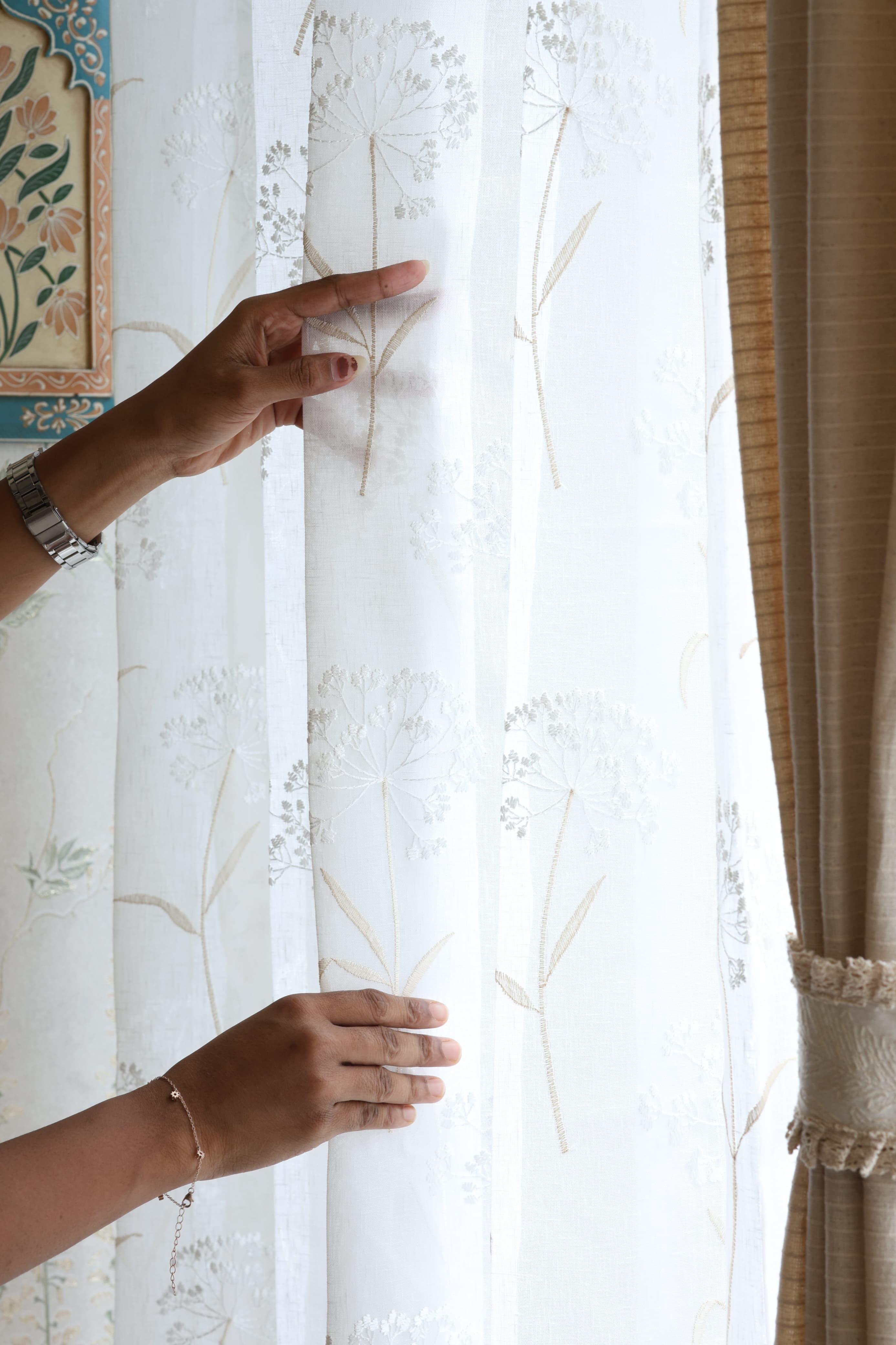 Premium Embroidery Sheer Curtain - Florence