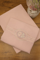 Bedsheets - Queen Premium Embroidery Bedsheet – Blush Rose Solid