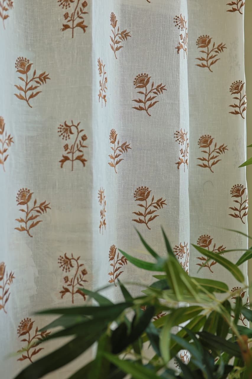 Curtains -Premium embroidered sheer curtain