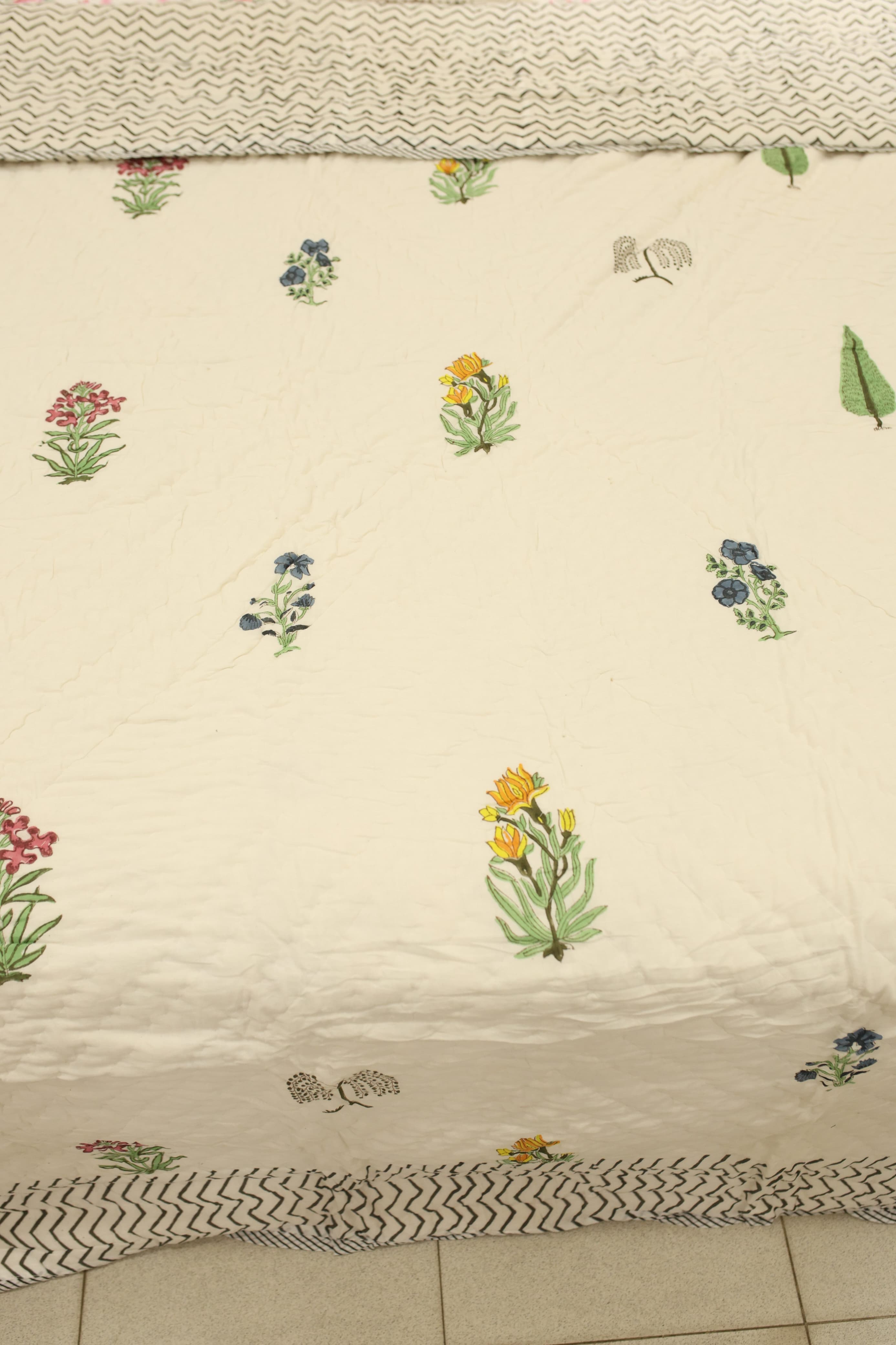 Premium Cotton handblock Print Double Quilt