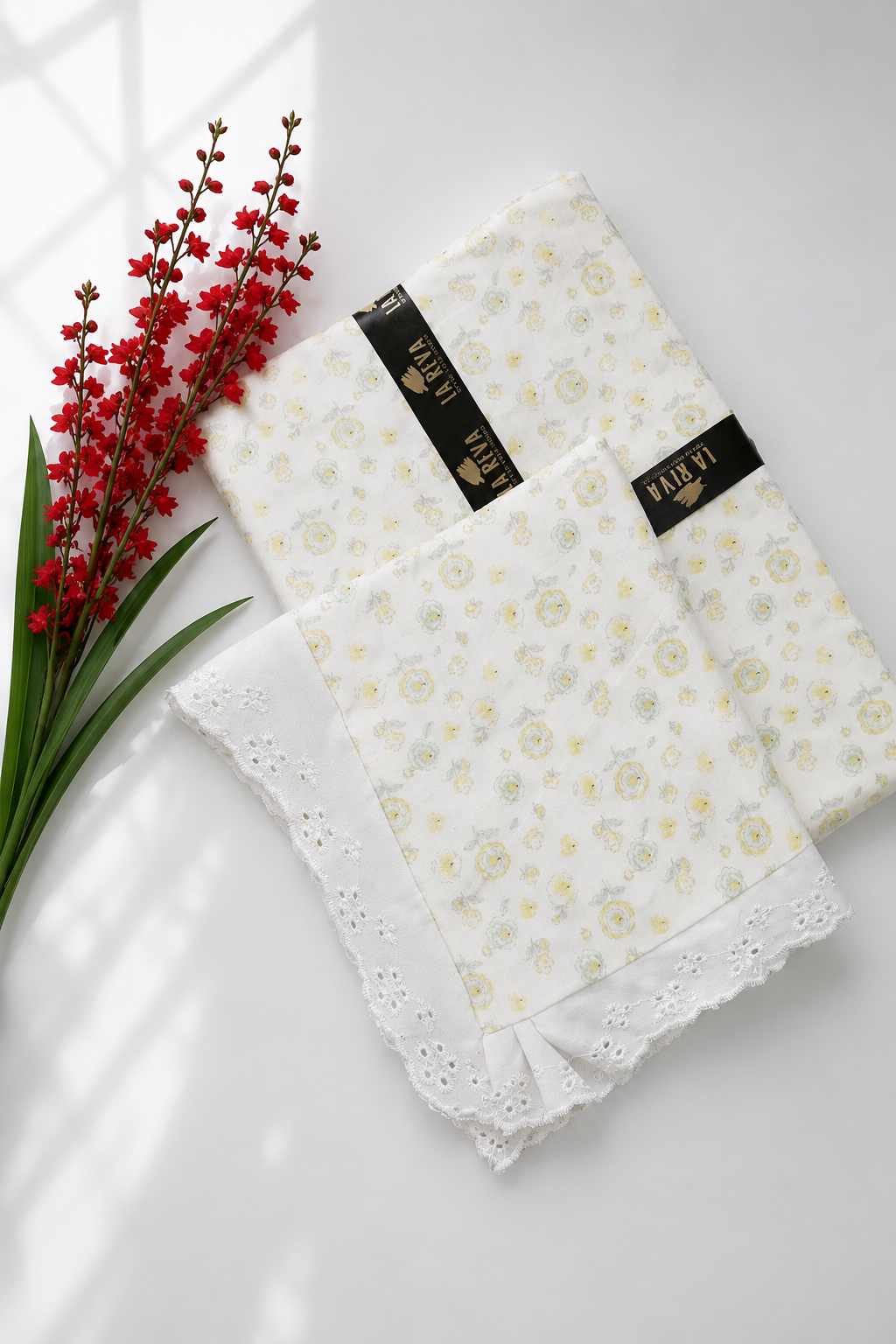 Bedsheets - King soft cotton lace bedsheets majestic