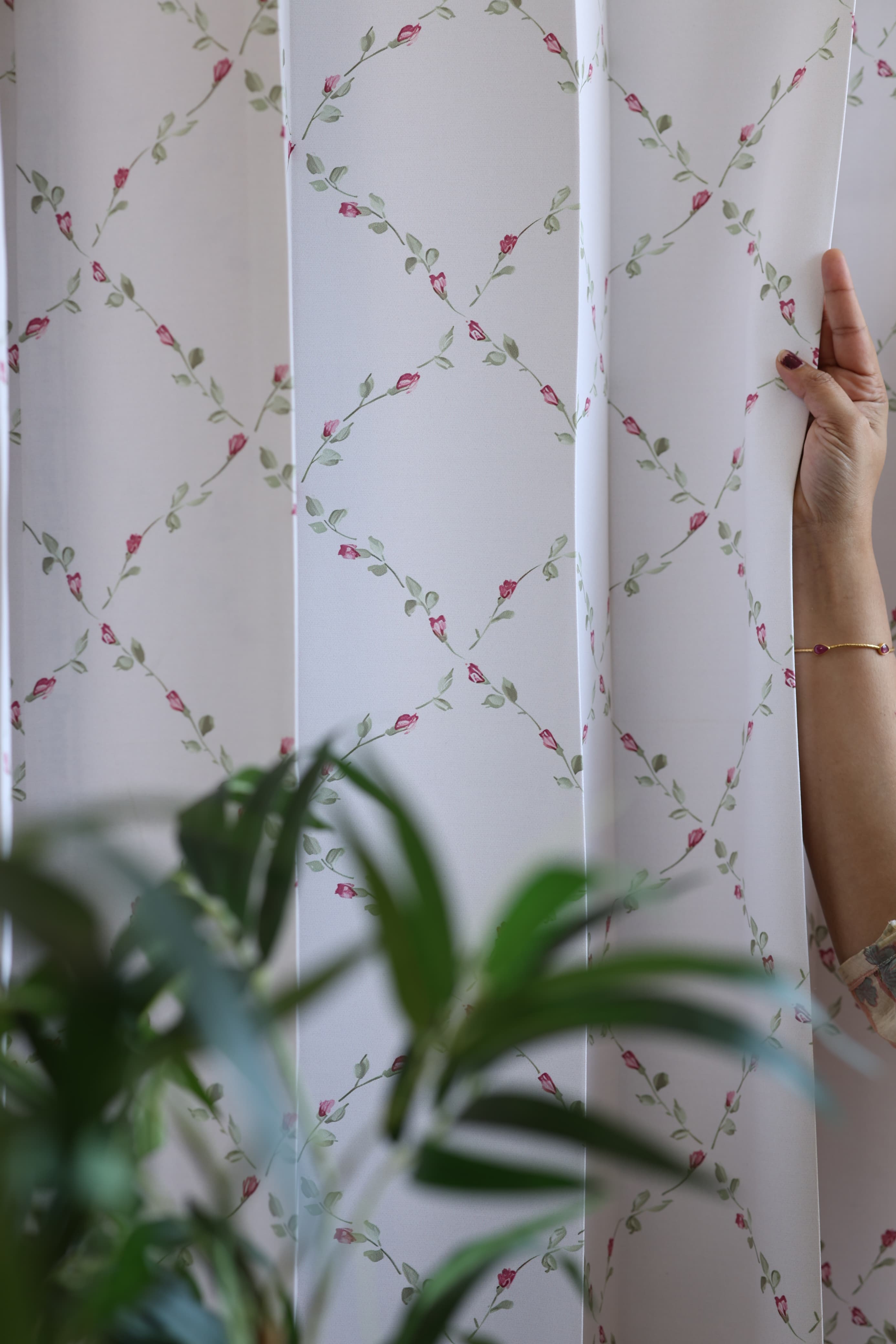 E2 Curtains - English Floral series opaque curtains