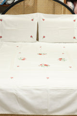 Bedsheets - Queen  premium cross stitch embroidery bedsheets