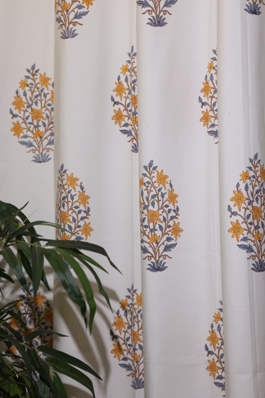 Curtains - Handblock printed curtains Diwali sale