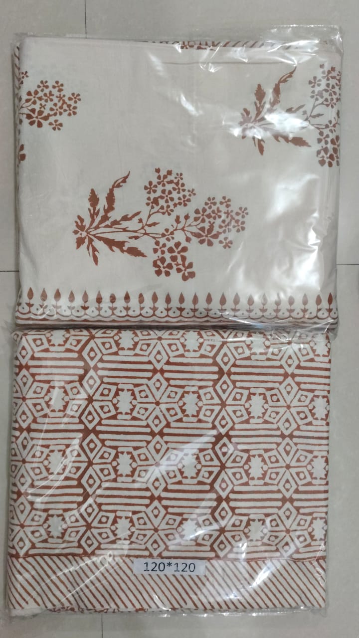 Bedsheets:Super king Handblock bedsheets