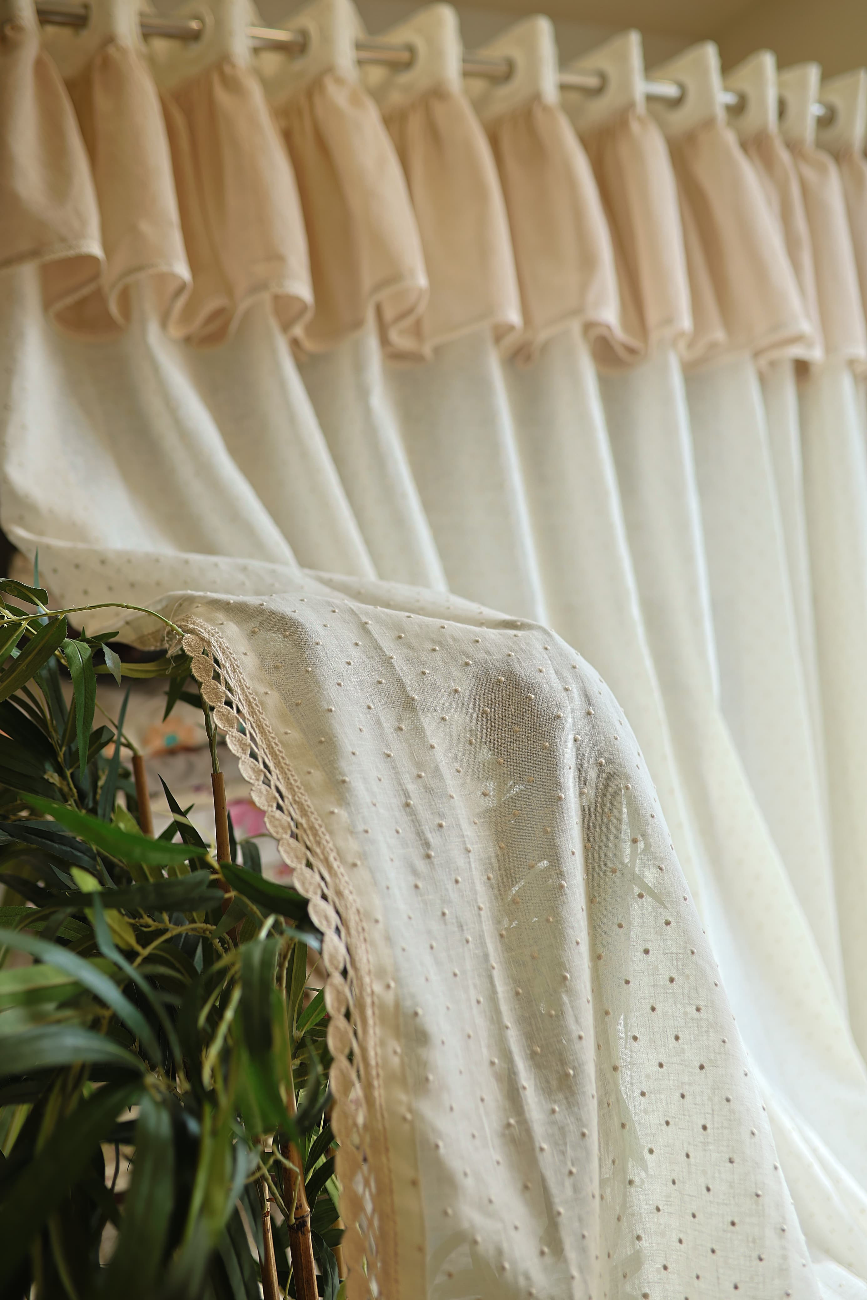 Curtains- Premium embroidered sheer curtains