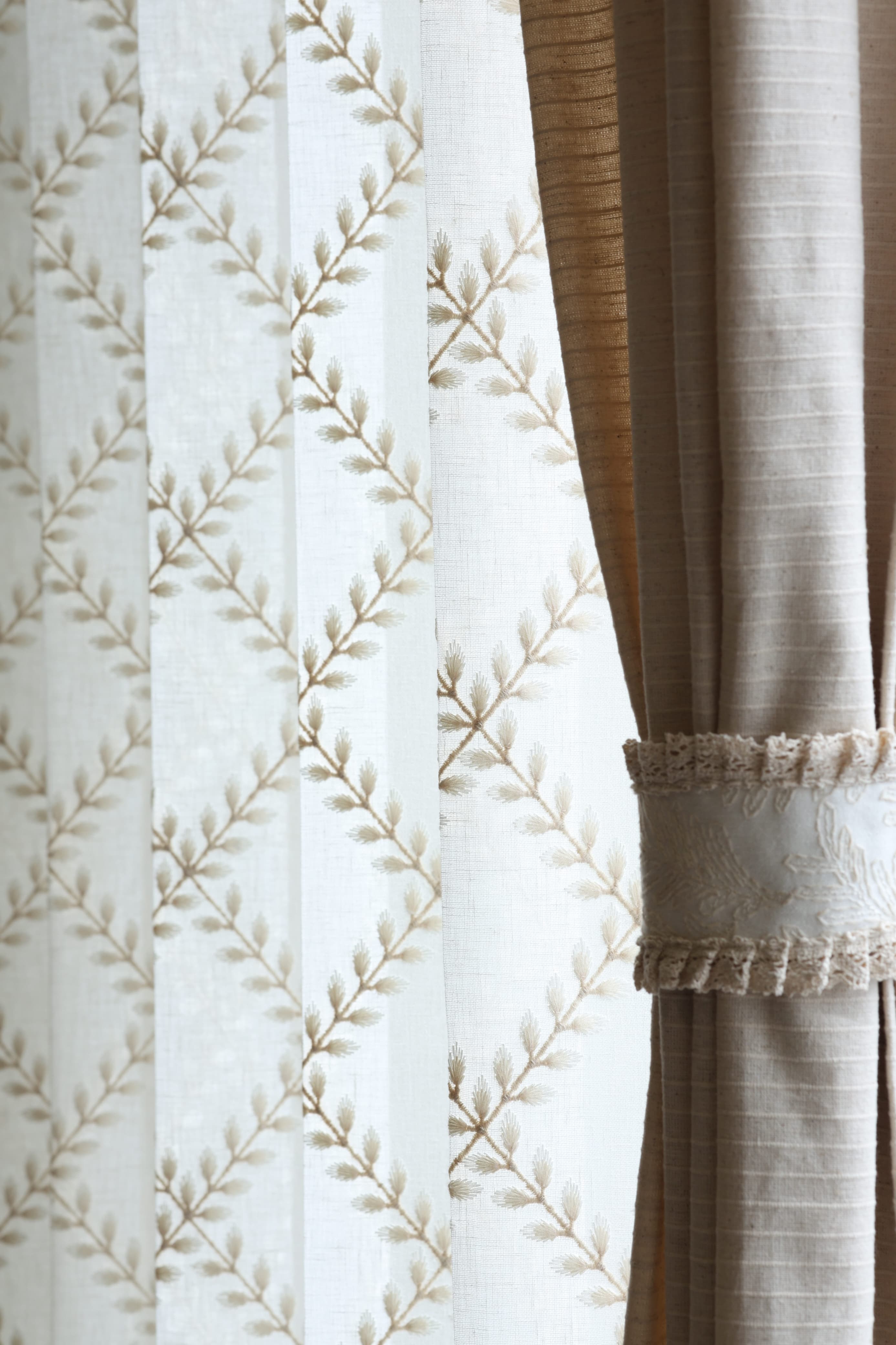 Premium Embroidery Sheer Curtain - Audrey