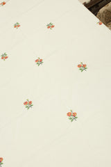 Table cloth - 6 seater cross stitch embroidery white base