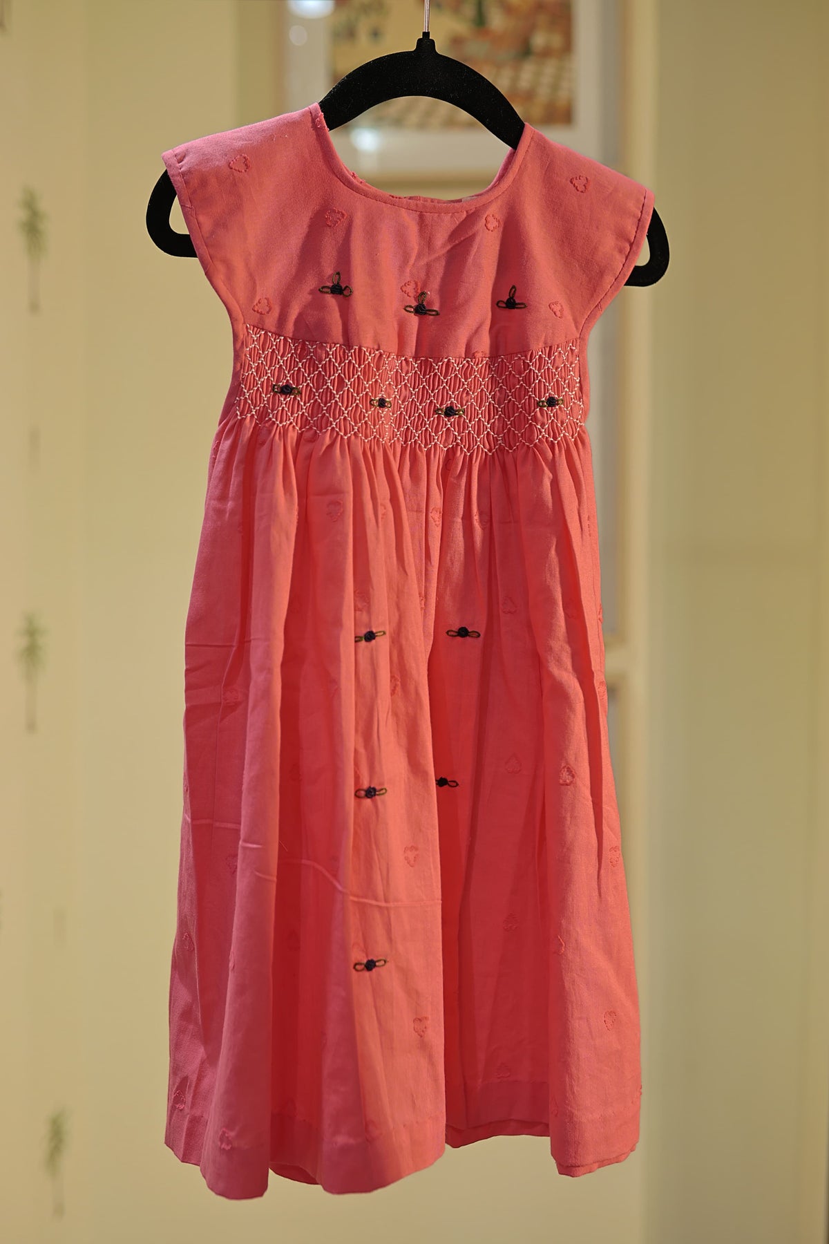 Xmas kids smocked dress 2-3 year xmas