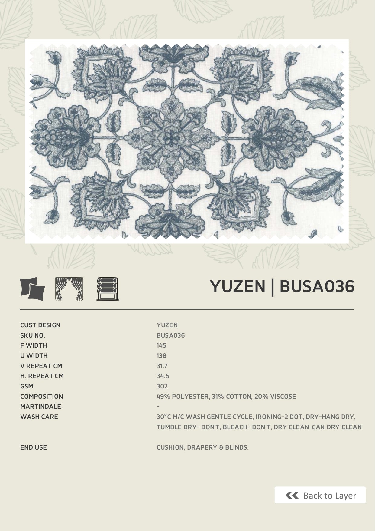 Fabric only-Premium embroidered curtains fabric only(Blinds, Curtains, Cushion covers)