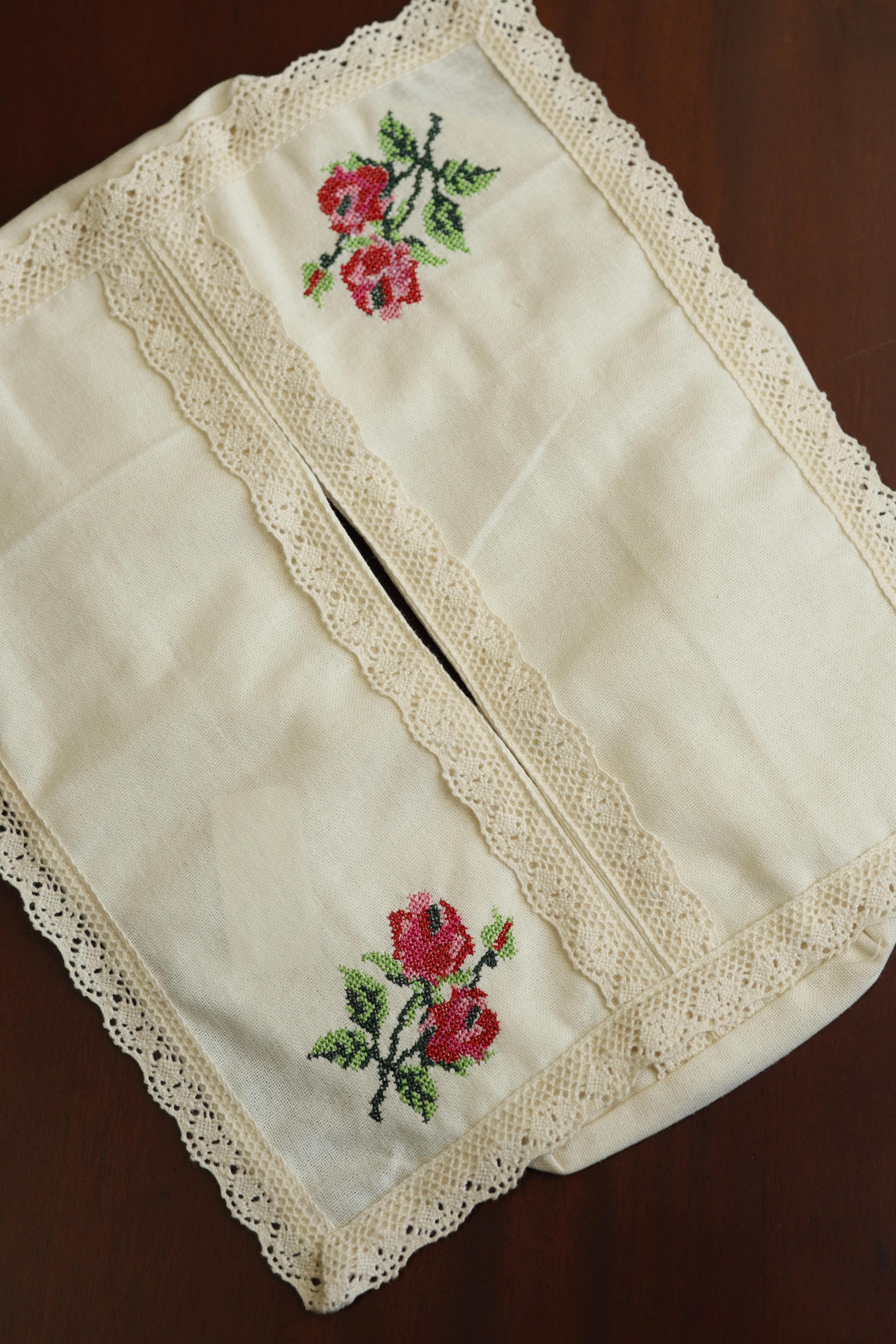 Tissue box covers - Dd cross stitch embroidery