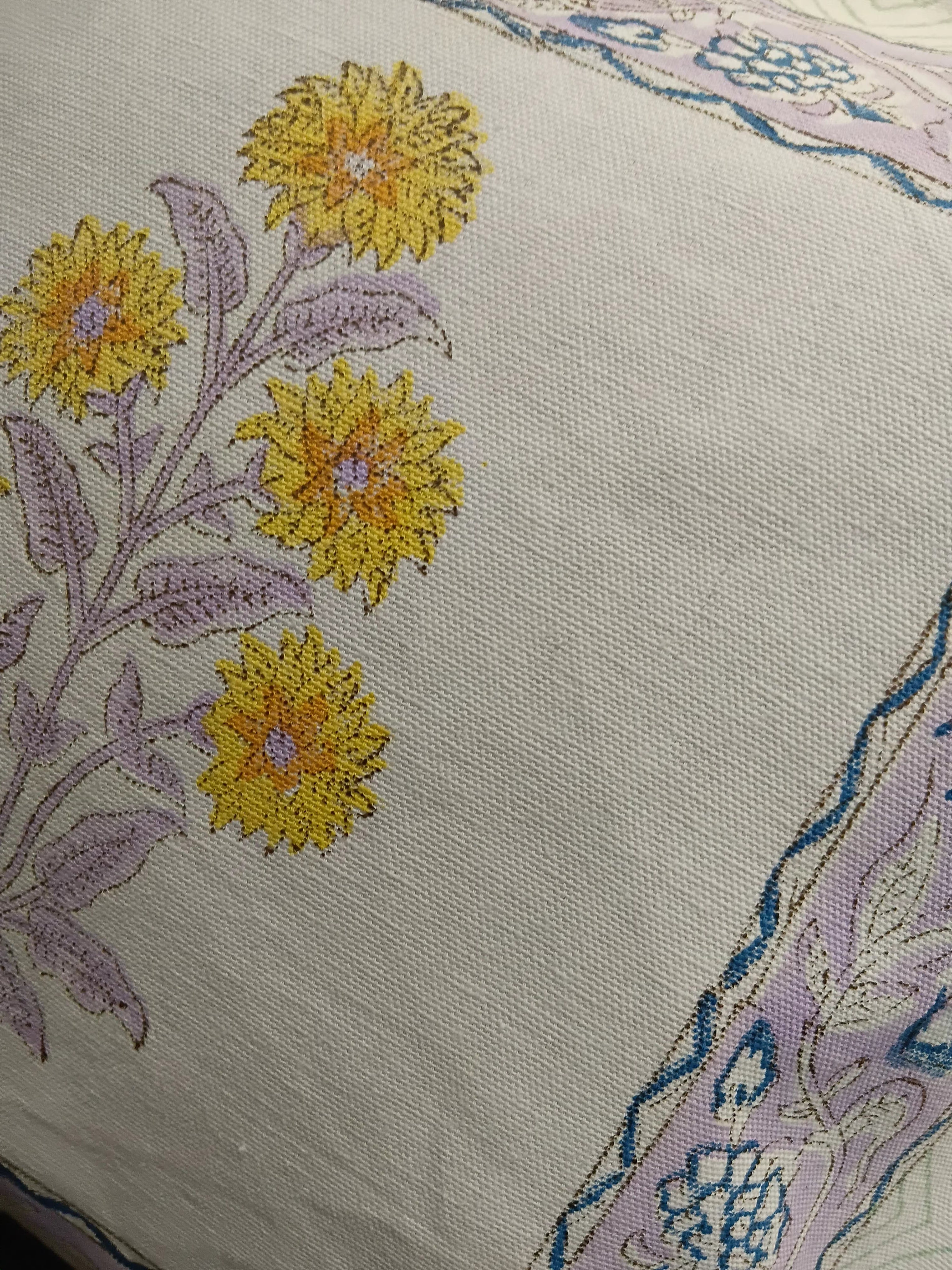 Handblock cushion cover|16×16