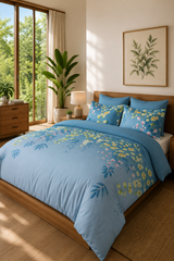 Bedsheets - Premium digital print floral king size soft cotton bedsheets (Souv)