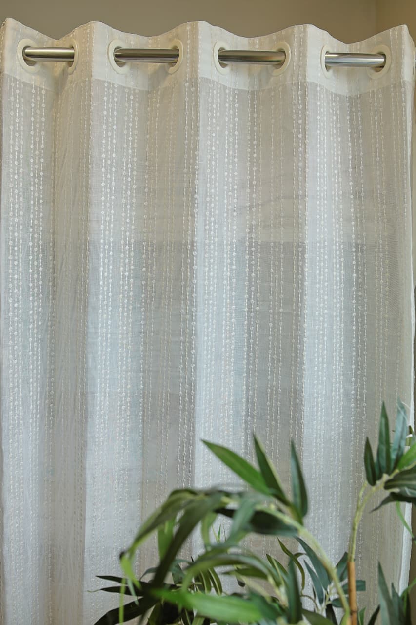 Curtains -Premium embroidered sheer curtain